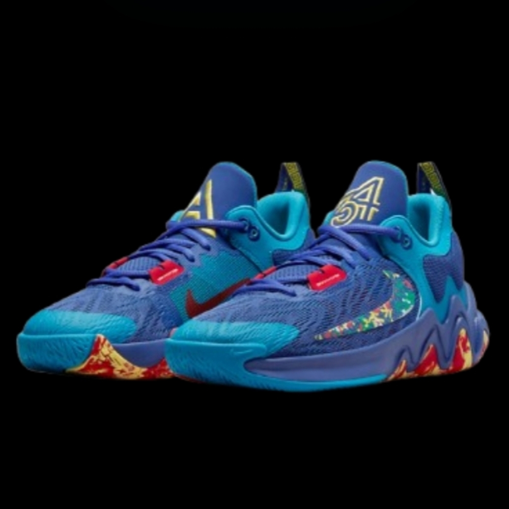 Nike Giannis Immortality 2 Kids Size 6Y/Womens 7.5 Blue Red Yellow Lapis